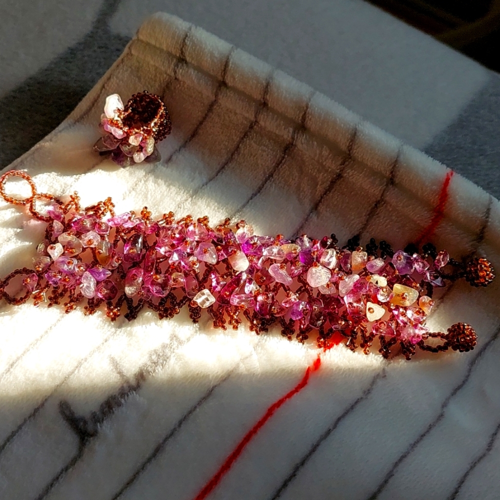 Amethyst bracelet and ring